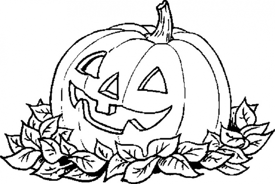 960x643 Get This Scary Pumpkin Coloring Pages For Halloween 72519 !