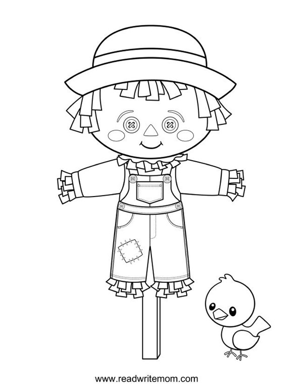 594x768 Scarecrow Coloring Page Awesome Scary Scarecrow Coloring Pages