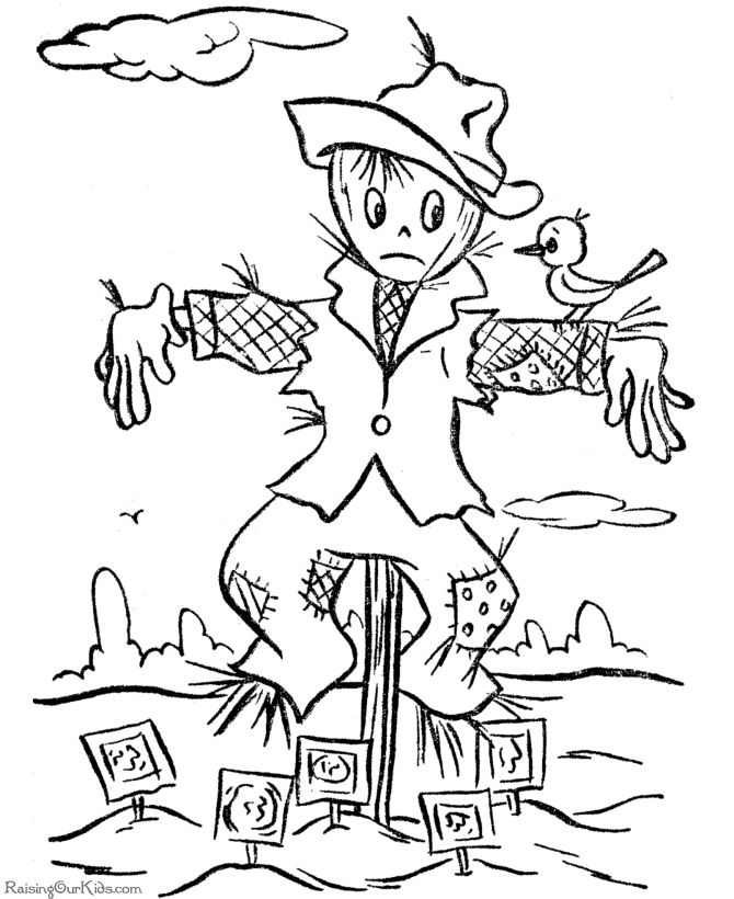 670x820 64 Best Icolor Scarecrows Images On Coloring Books