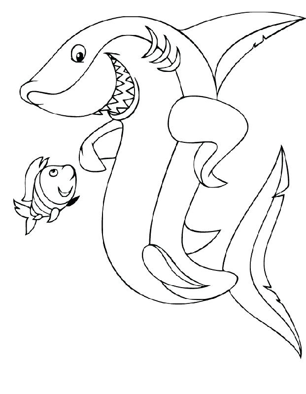 621x800 Shark Color Page Shark Color Pages Cute Hammerhead Shark Coloring