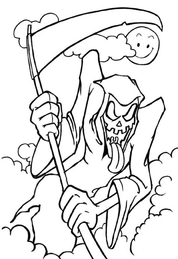 621x900 Scary Halloween Mask Coloring Pages Scary Halloween Coloring
