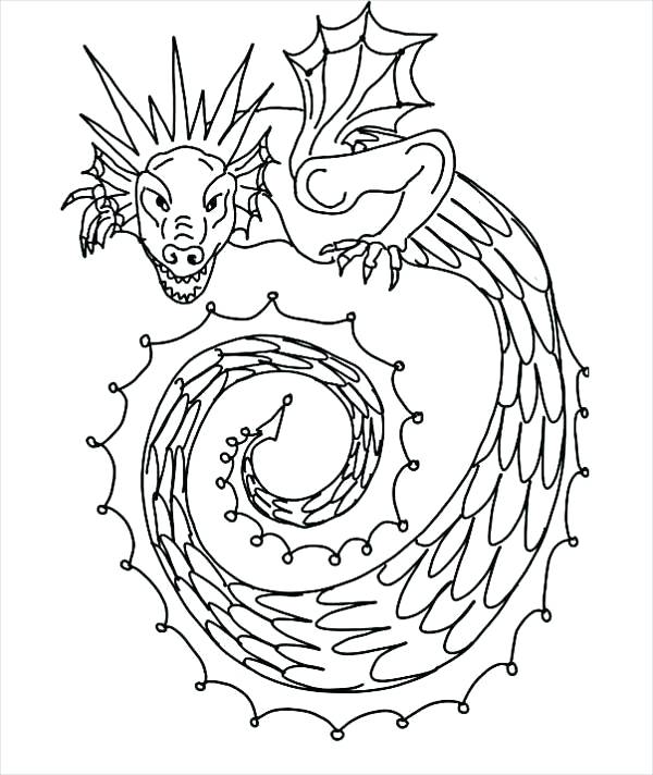 600x712 Coloring Pages Snake Dragon Snake Coloring Page Animal Coloring