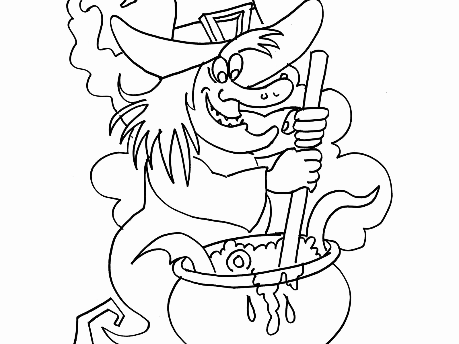 1600x1200 Halloween Witches Coloring Pages Beautiful Attractive Scary Witch