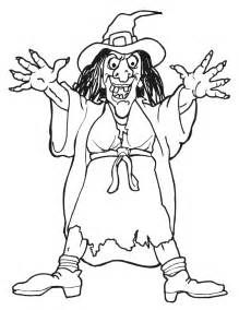 219x284 Witch Coloring Page 1 Scary Witch