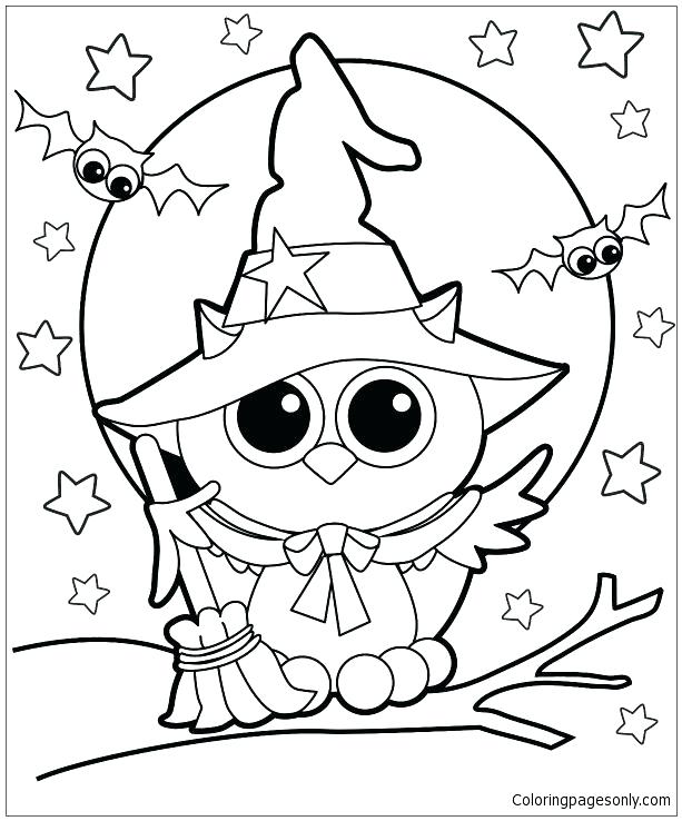 613x738 Witch Coloring Page Full Moon Witch Coloring Pages Witch Hat