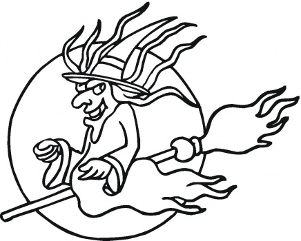 436x350 Halloween Witch Coloring Pages