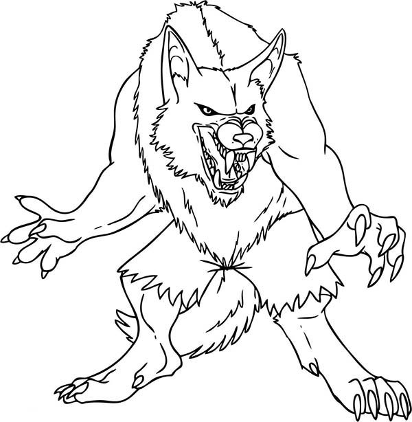 600x614 Werewolves Coloring Pages Werewolf Coloring Pictures285783 Ideas