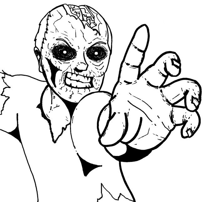 700x645 Zombie Coloring Pages For Kids 82 Best Zombie Coloring Images