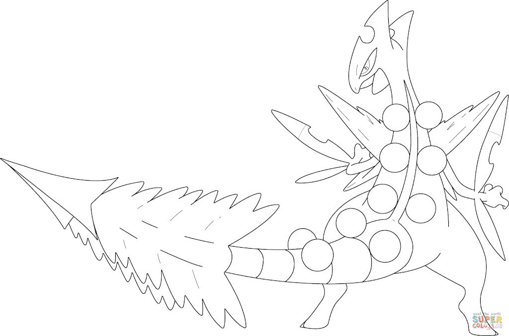 1024x677 Pokemon Coloring Pages Sceptile