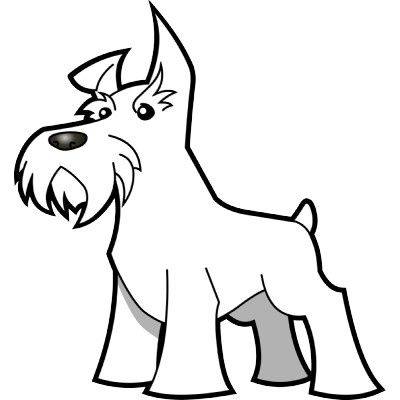 400x400 Schnauzer Dog Print Drawing Pet Art Coloring Pages