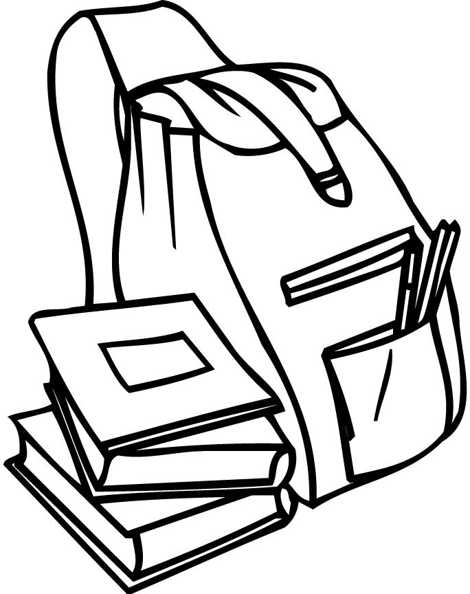 684x864 Book Bag Coloring Sheet