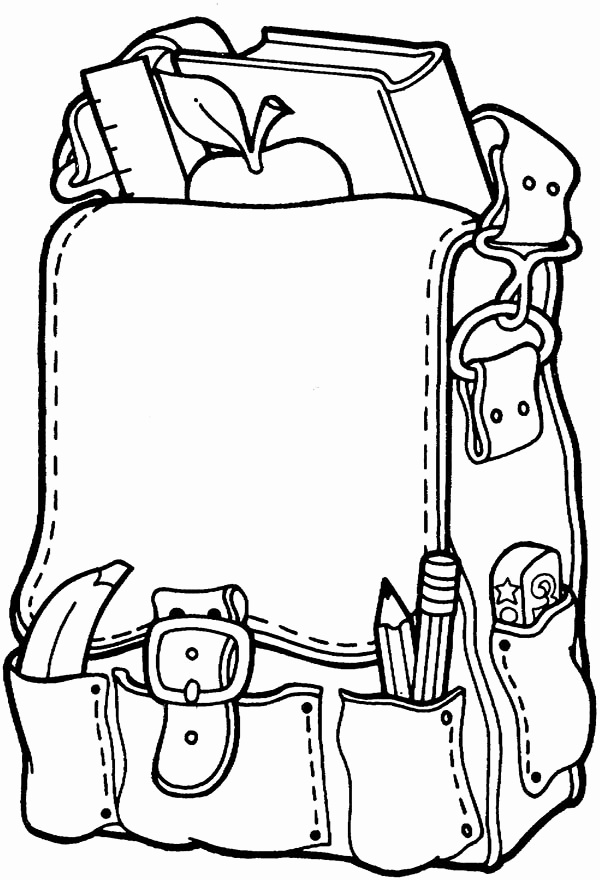 600x880 Coloring Pages Back To School Theme Elegant School Bags Drawing