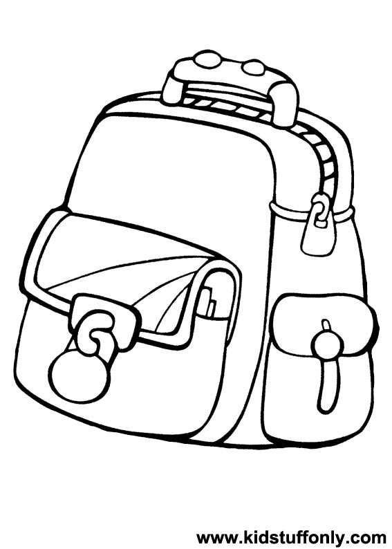 567x794 School Bag Coloring Pages