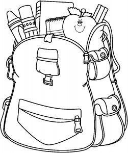 251x300 School Bag Coloring Page School