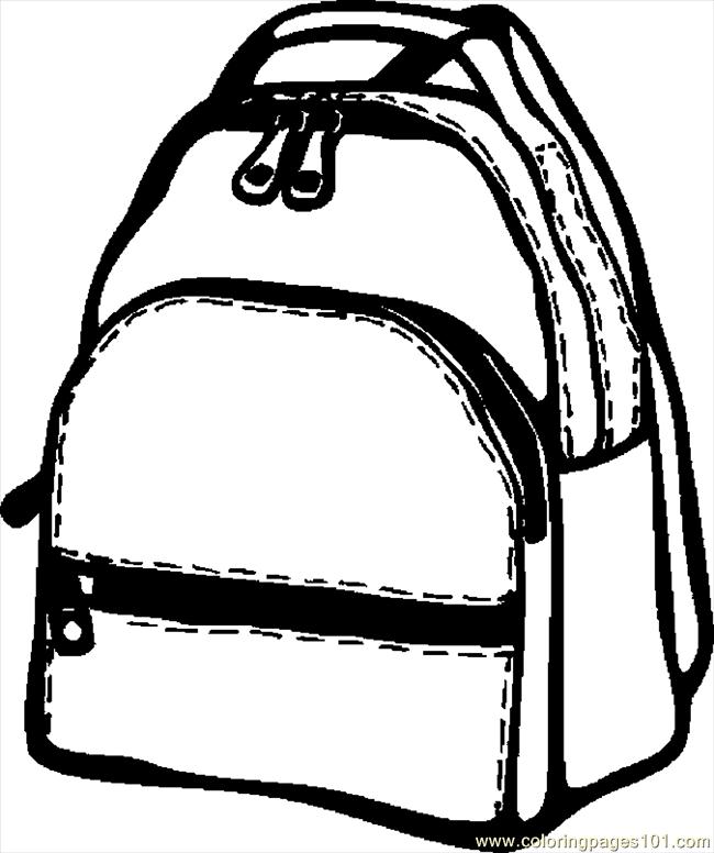 650x776 Backpack Coloring Page