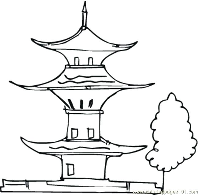 650x635 Building Coloring Pages Free Printable Building Coloring Pages