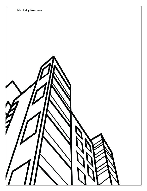 612x792 Building Coloring Pages Printable Coloring Top Building Coloring