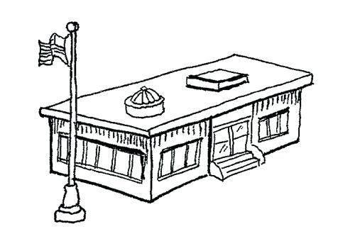 476x333 Building Coloring Pages Transparent College Building Drawing