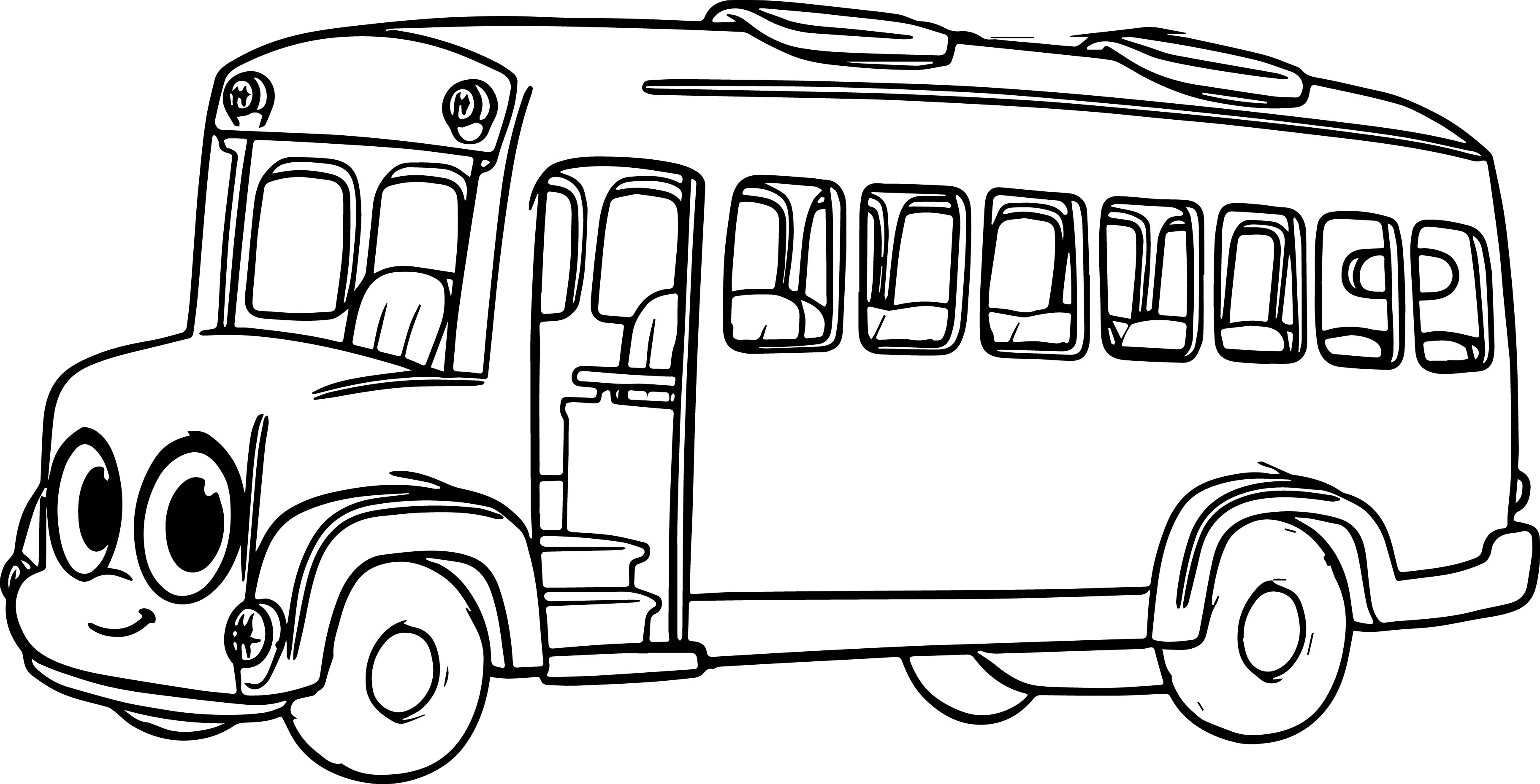 3648x1860 School Bus Transportation Coloring Pages For Kids Printable Within