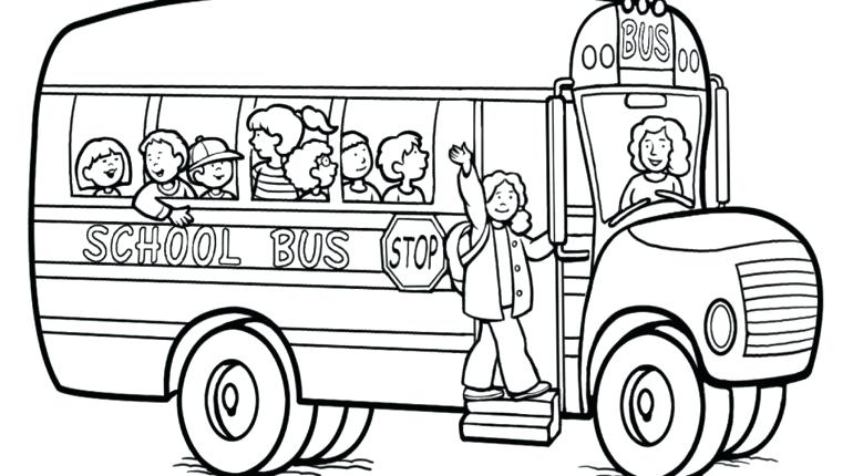 770x430 Bus Safety Coloring Sheets