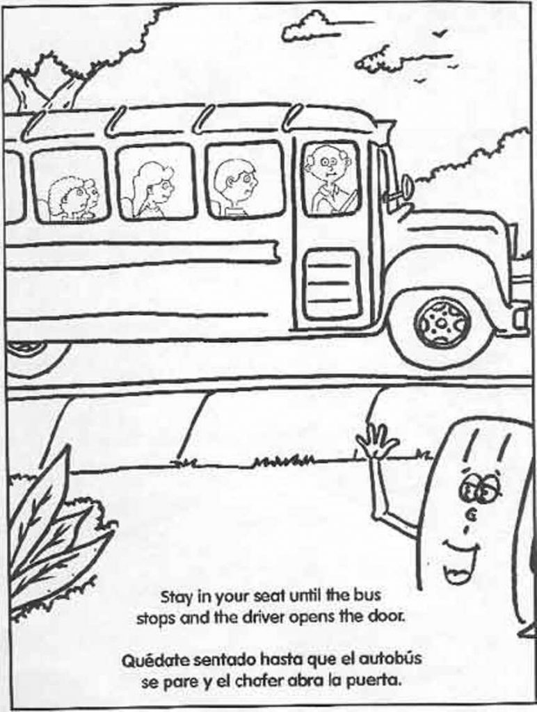 772x1024 Coloring Pages And Coloring Books. Bus Safety Coloring Pages