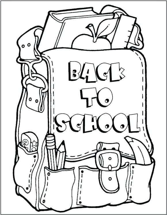 580x744 Back To School Coloring Page Back 2 School Coloring Page Picture