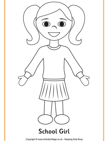 School Girl Coloring Pages