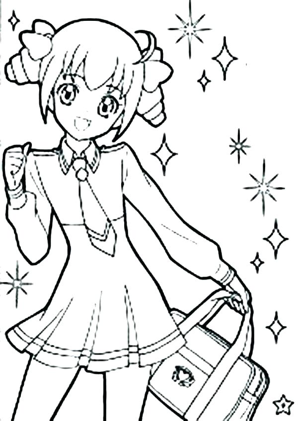 600x848 Anime Girl Coloring Pages Pages To Print Cool Anime Coloring Cool