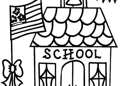 470x300 School House Coloring Page Download Free Printable Coloring Pages