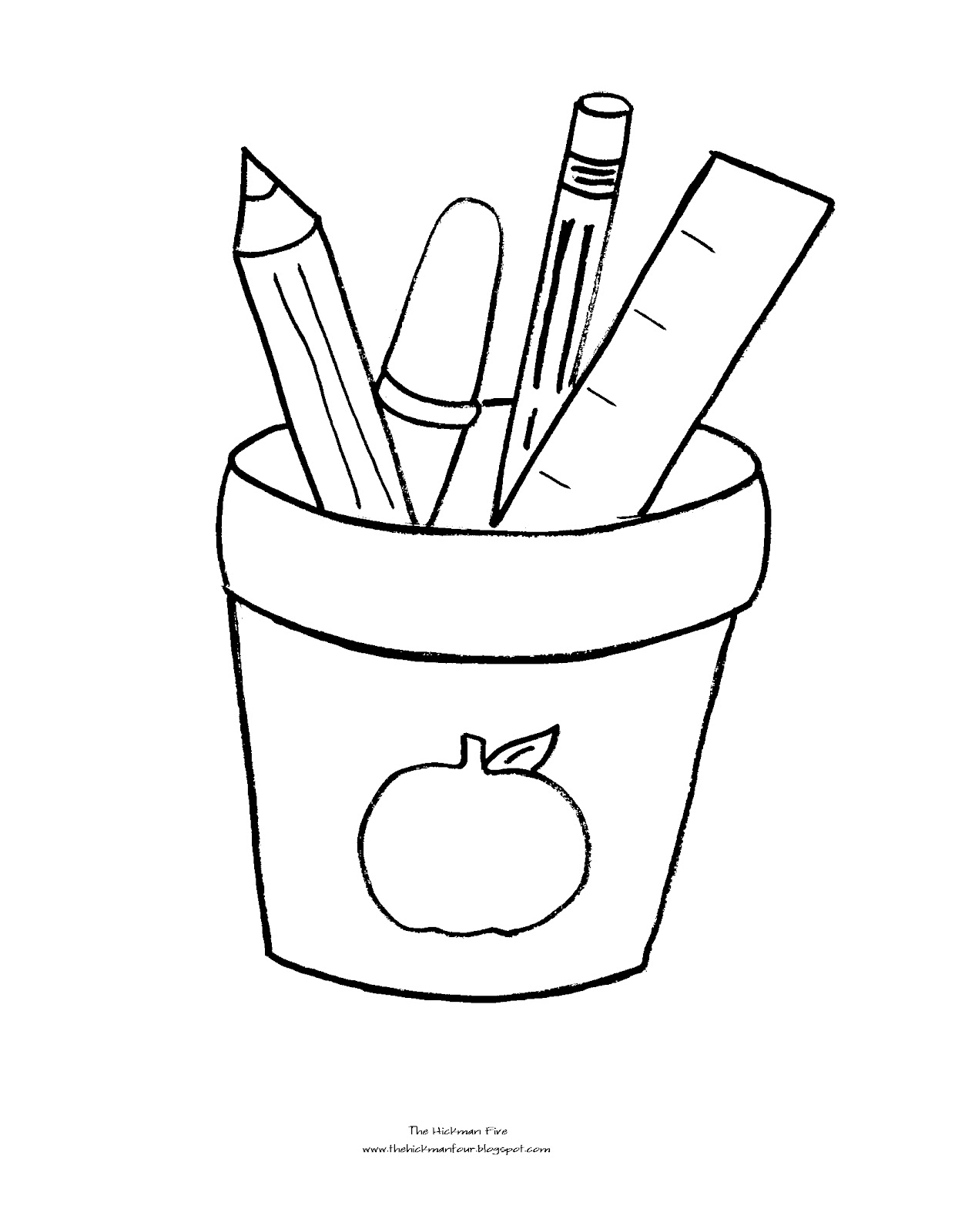 School Supplies Coloring Pages
