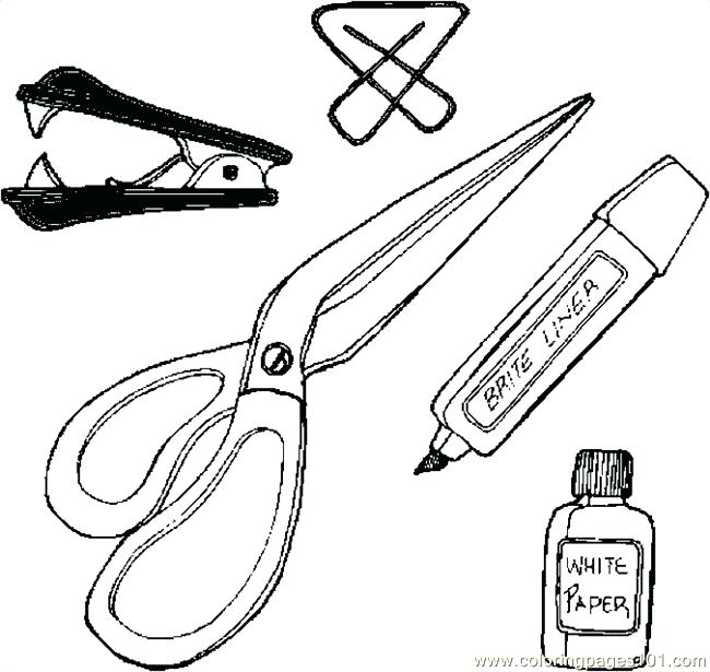 650x615 Coloring Pages Pdf Free Download School Supplies Page