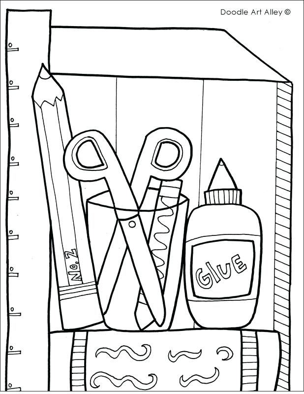 618x800 First Day Of School Coloring Pages School Supplies Coloring Page
