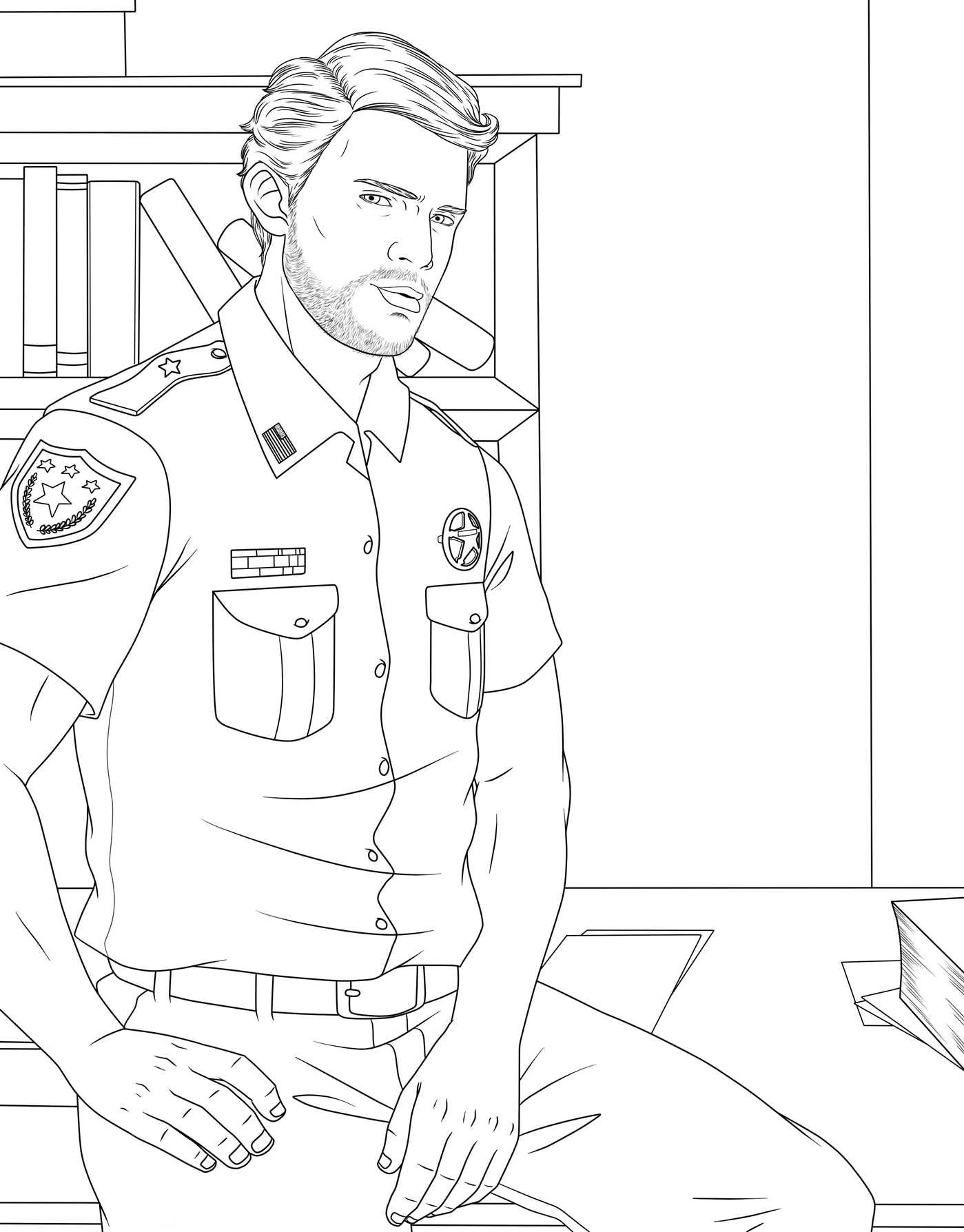 School Uniform Coloring Page