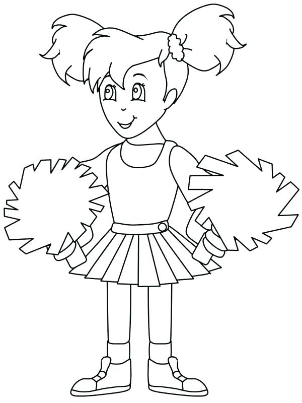 600x800 Uniform Coloring Pages Cheerleader Coloring Pages To Print Free