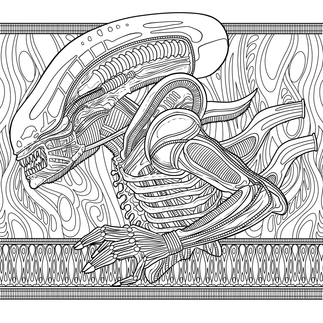 1280x1280 Alien The Coloring Book Features A Franchise Full Of Iconic Sci