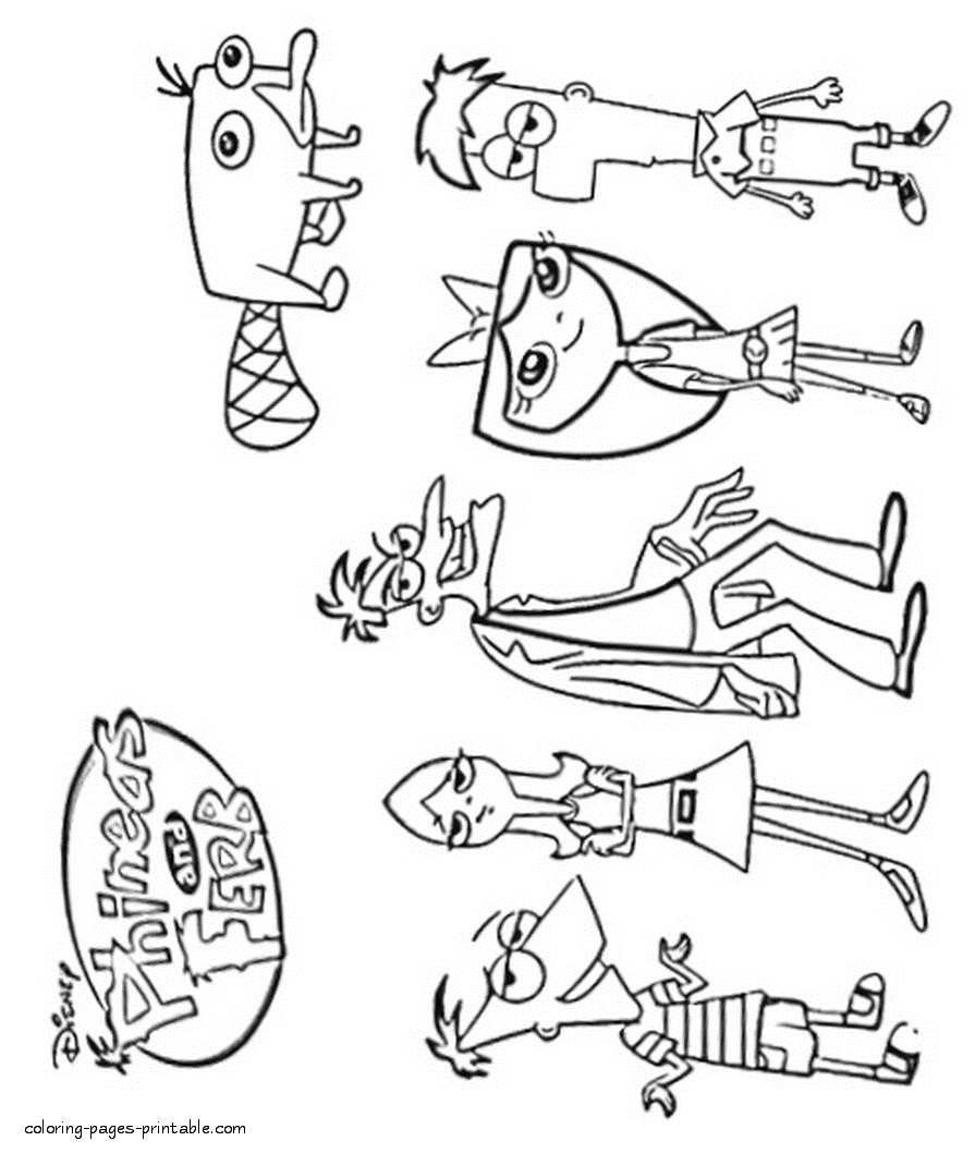 895x1058 Phineas And Ferb Coloring Pages Awesome Science Fiction Adventure