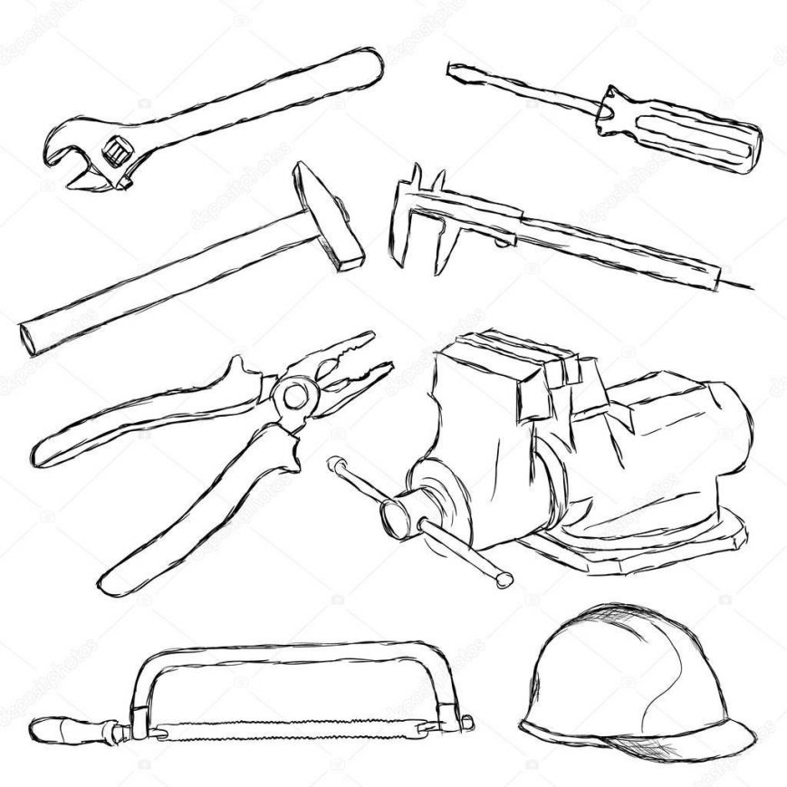 869x869 Science Tools Coloring Pages