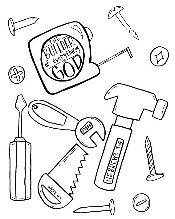 568x712 Coloring Pages Of Tools Box Coloring Page Tool Coloring Pages