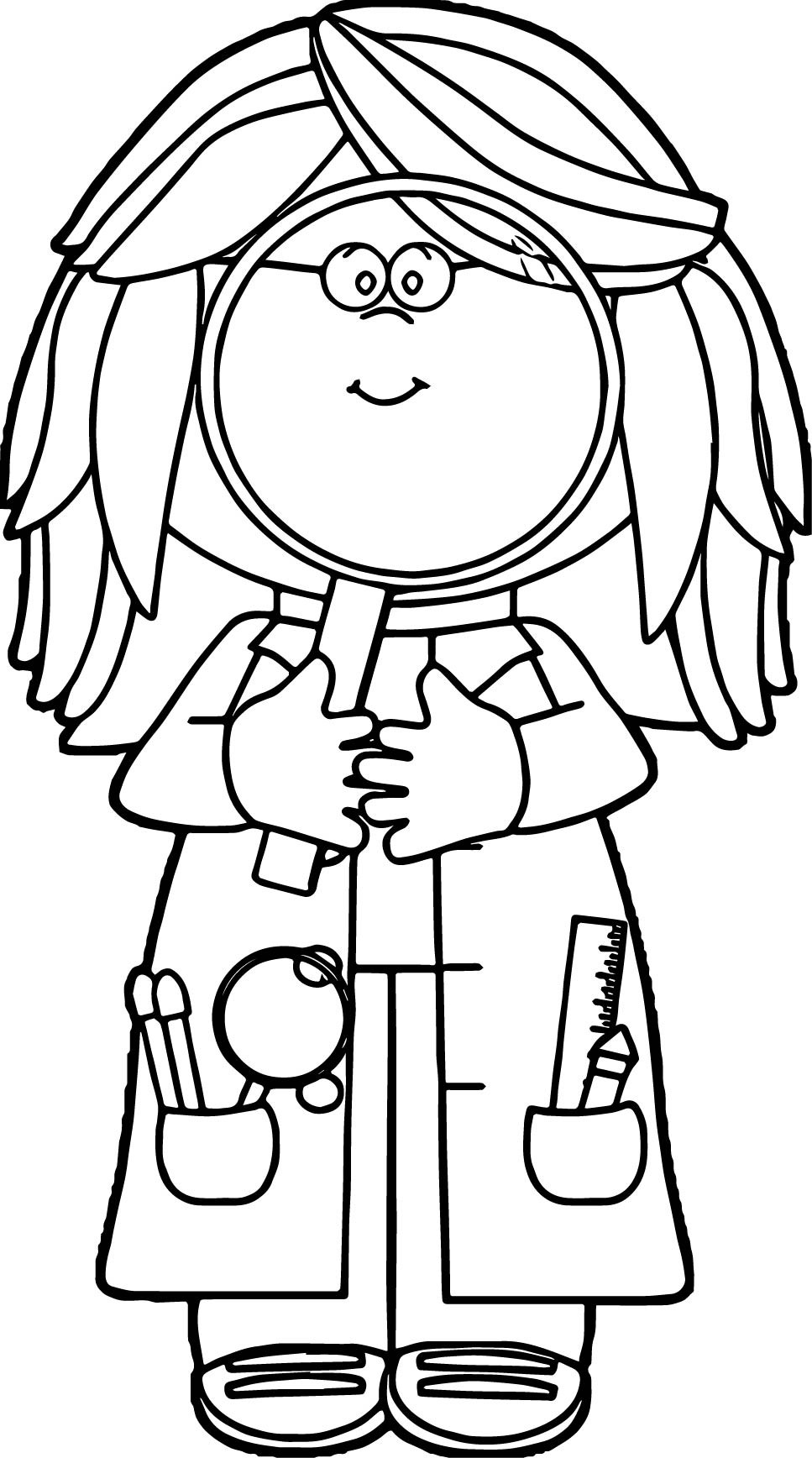 Scientist Coloring Page