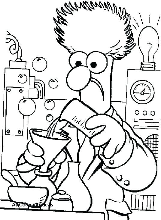 536x730 Scientist Coloring Page Black Lab Coloring Pages Science Coloring