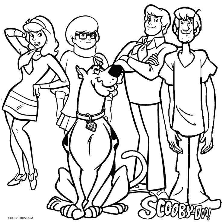 736x736 Lofty Design Ideas Scooby Doo Coloring Pages 2 To Print Printable