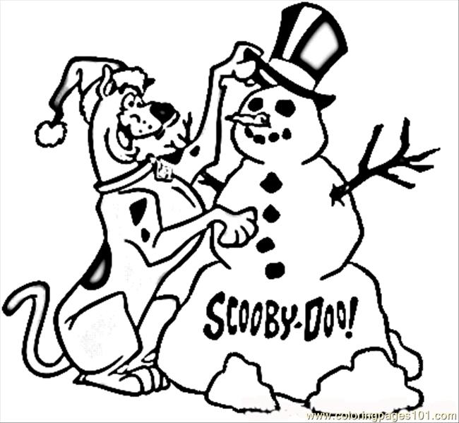 650x599 Scooby Doo Christmas Coloring Pages