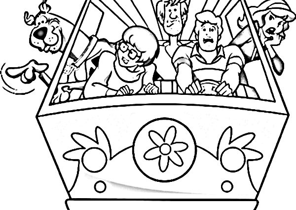 600x425 Scooby Doo And Gang Coloring Pages Free Scoo Doo And Friends