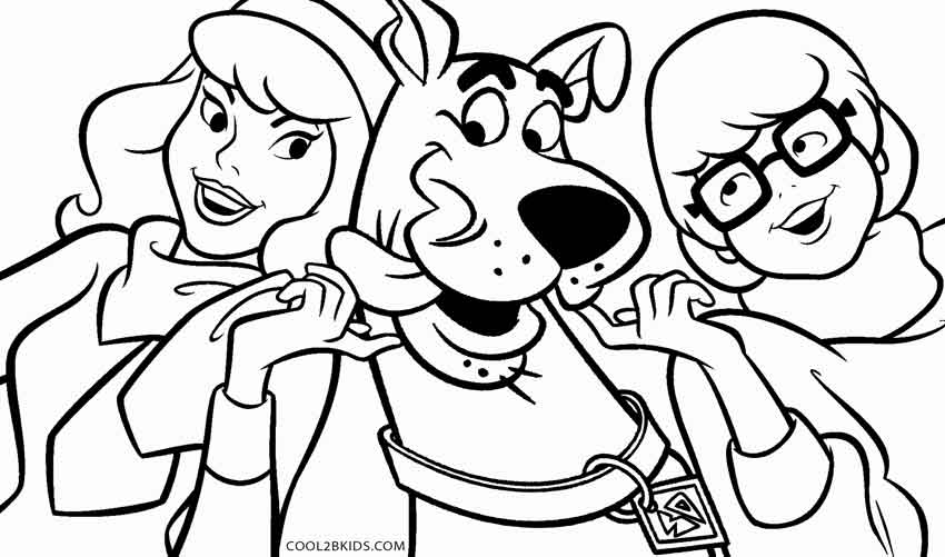 850x501 Scooby Doo Gang Coloring Pages Printable Scoo Doo Coloring Pages