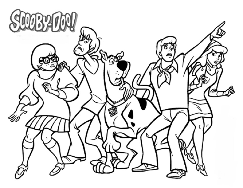 841x650 Scooby Doo Characters Coloring Pages Cartoon Craft