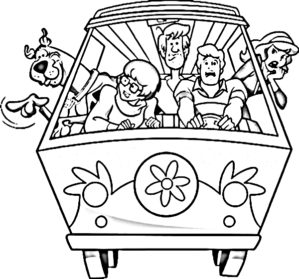 600x560 Free Scooby Doo And Friends Coloring Pages Scooby