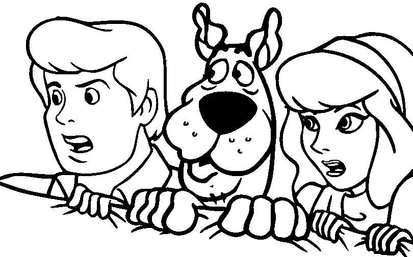 810x505 Scooby Doo Christmas Coloring Pages Fred Daphne Velma Shaggy Scoo