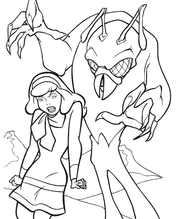 600x740 Daphne And Monster To Print Or Download For Free