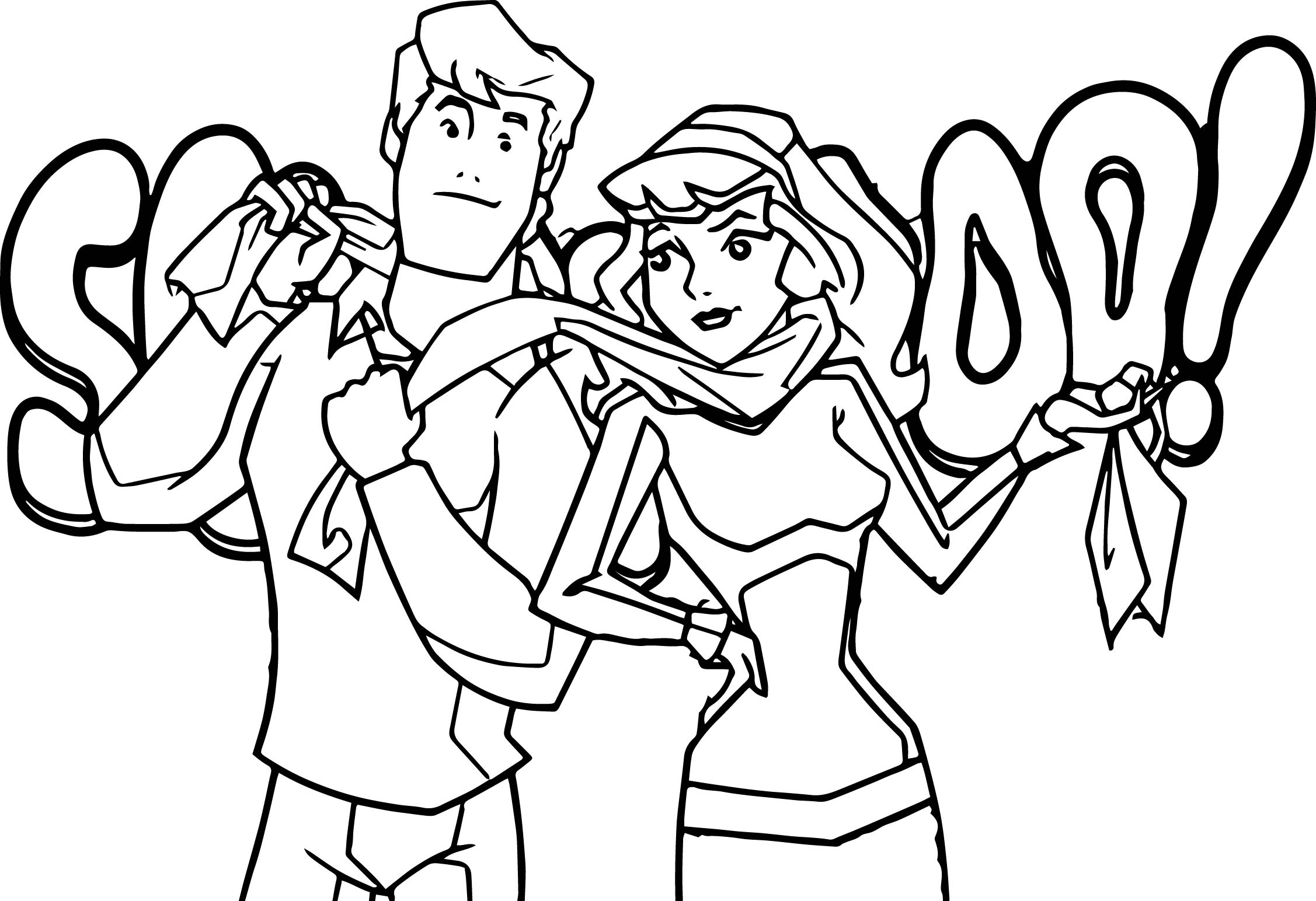 2254x1544 New Fred Daphne Scooby Doo Mystery Incorporated Coloring Page
