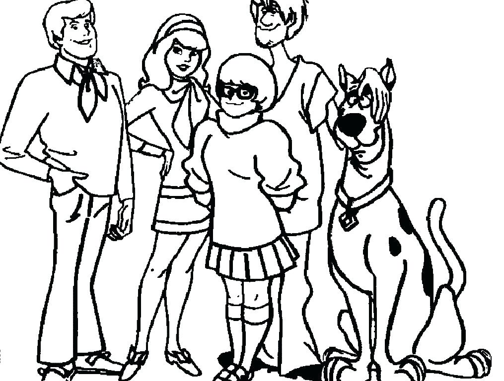 1015x768 Scooby Doo Gang Coloring Pages Coloring Page Unique Pages Pictures